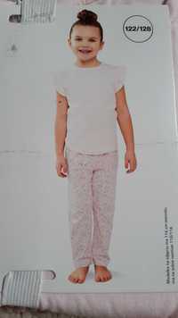 Nowa piżama dziewczęca 122/128 Cleve kwiatowy wzór