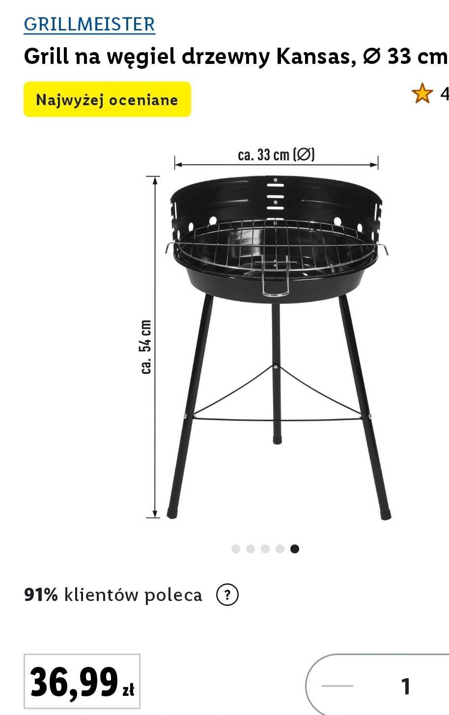 Grill meister okrągły na węgiel