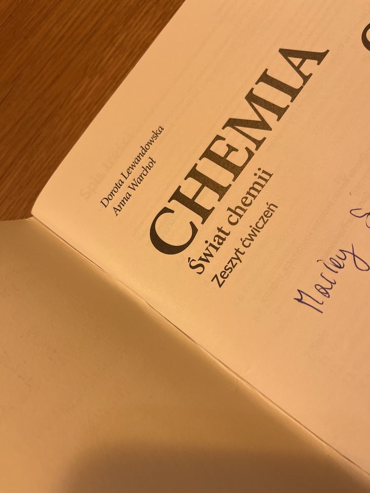 Świat chemii - kl 8 zeszyt ćwiczeń