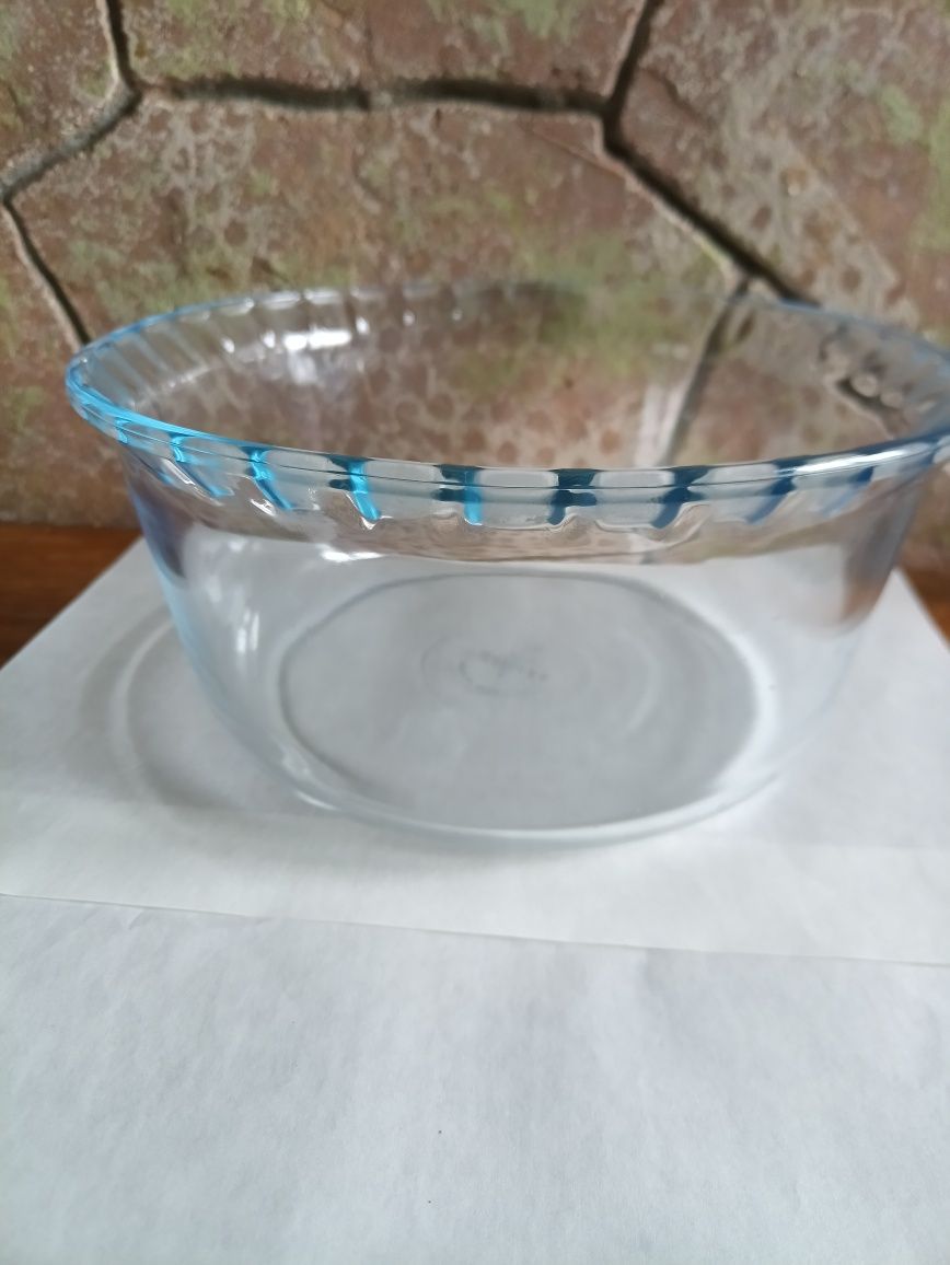 Миска жаропрочная стеклянная, посуда для микроволновки, салатница