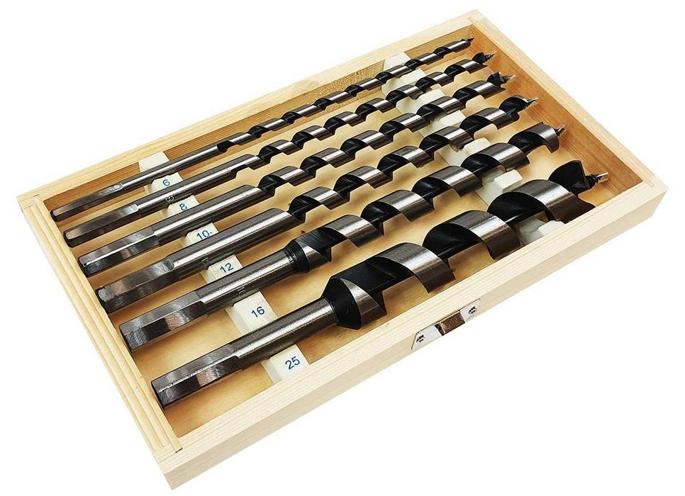 Wiertła do drewna długie 46cm 6mm - 25mm 6szt kpl