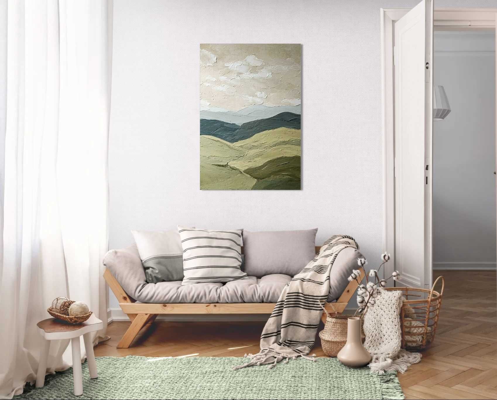 Obraz na płótnie strukturalny abstrakcja Wabi Sabi / Japandi 30×40