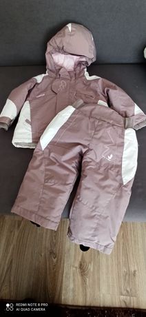 Kurtka i spodnie zimowe, kombinezon dwuczęściowy dziewczynka r 86 - 92