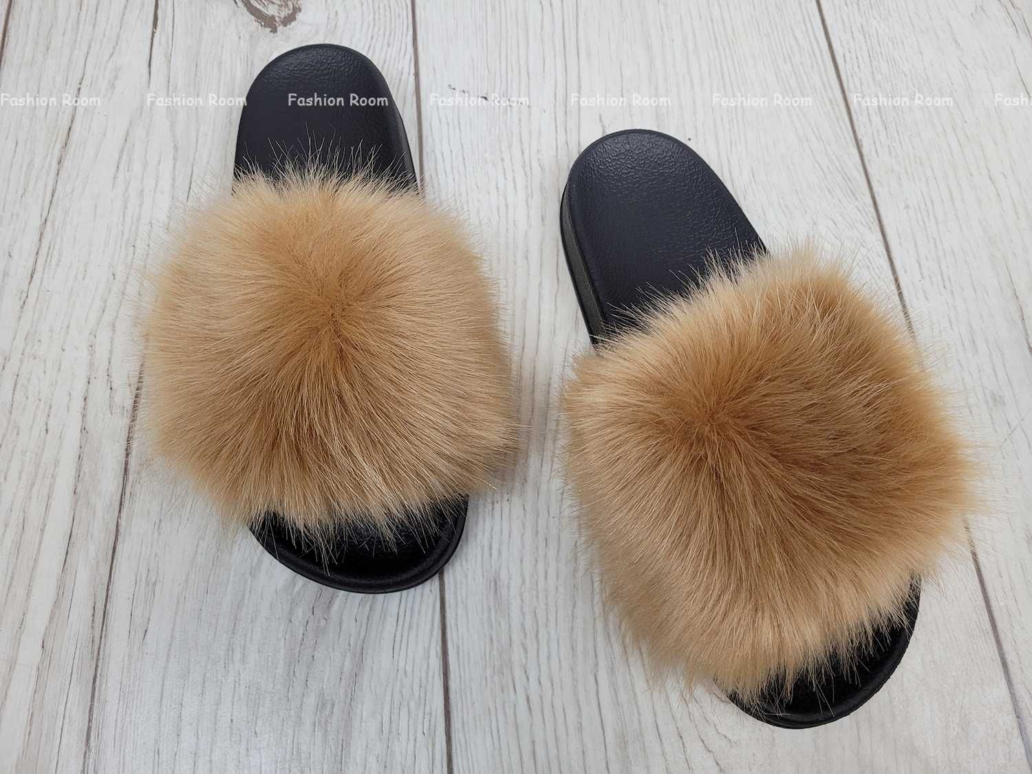 Klapki roz 36-41 z futerkiem papucie buty BEŻ futerkowe TU KUPUJESZ 36