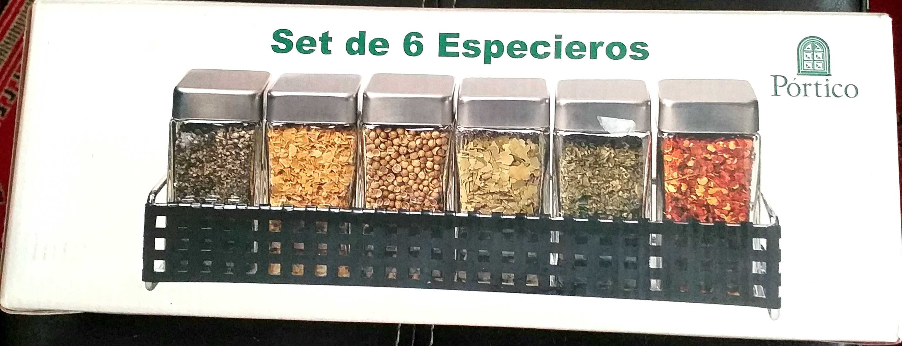 Conjunto de frascos para especiarias