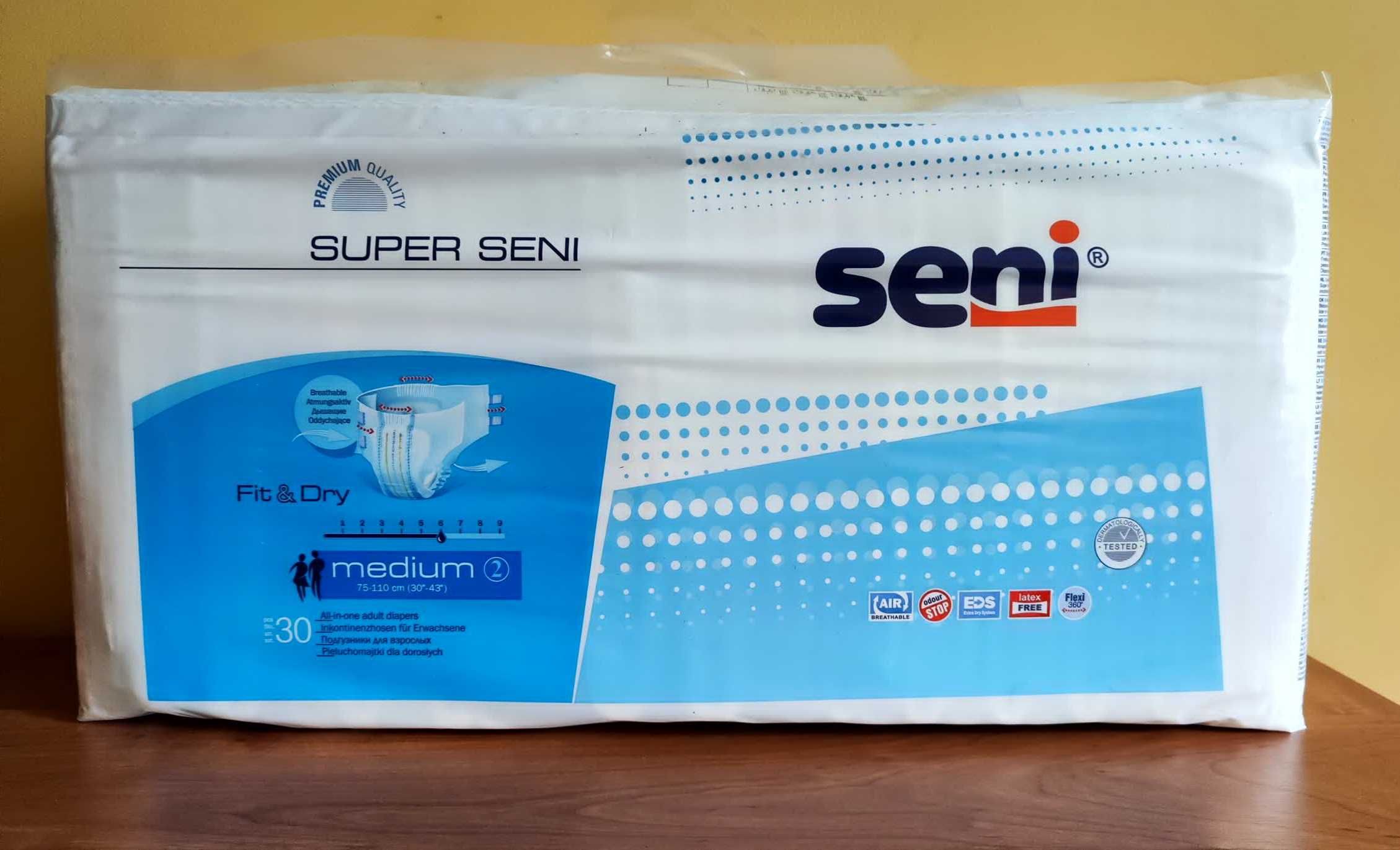 Super Seni M (75-110cm) pieluchomajtki dla dorosłych - 19szt.