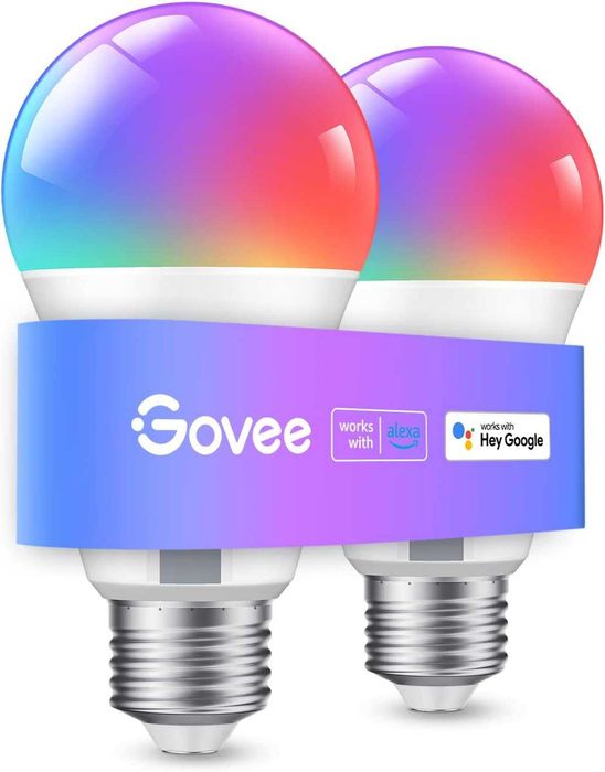 Govee zestaw 2 × inteligentna żarówka E27 RGBWW Wi-Fi 9 W / 800 lm