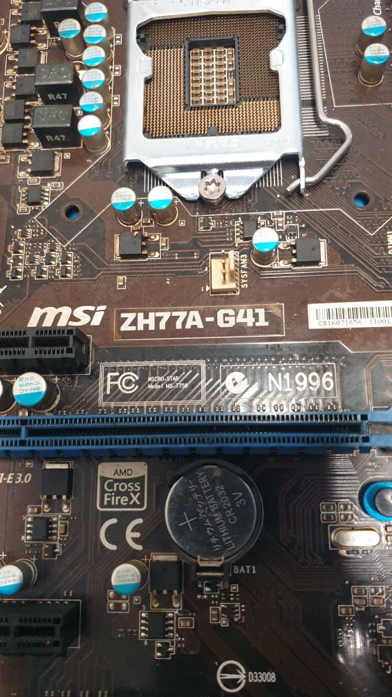 Płyta główna MSI ZH77A-G41 - USZKODZONA