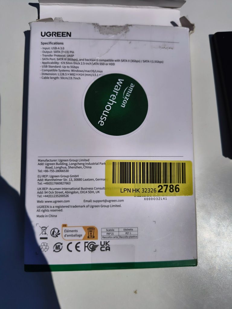 obudowa zewnętrzna dysku twardego/SSD 2,5 cala