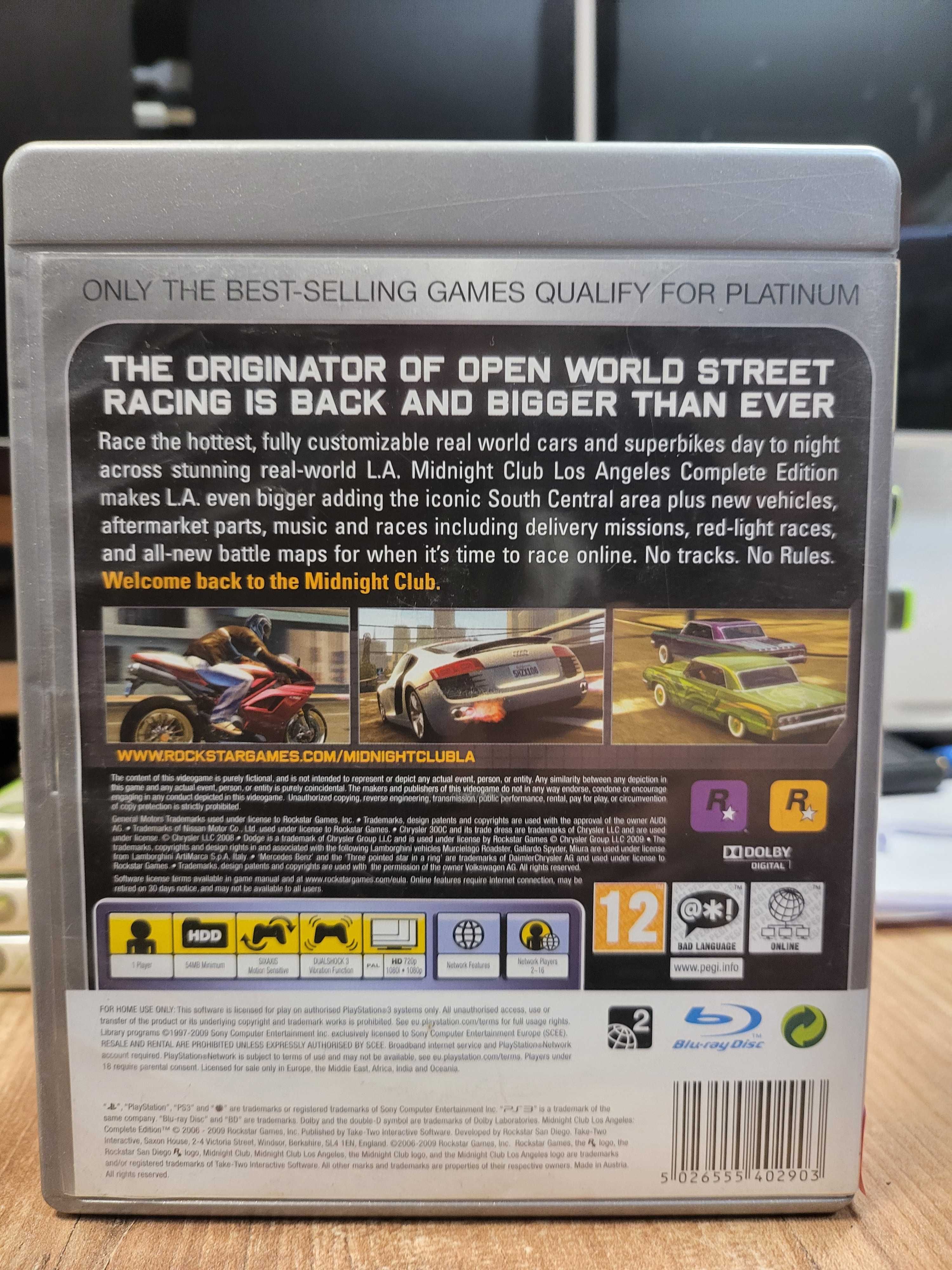 Midnight Club: Los Angeles Complete Edition PS3 Wymiana SklepRetroWWA