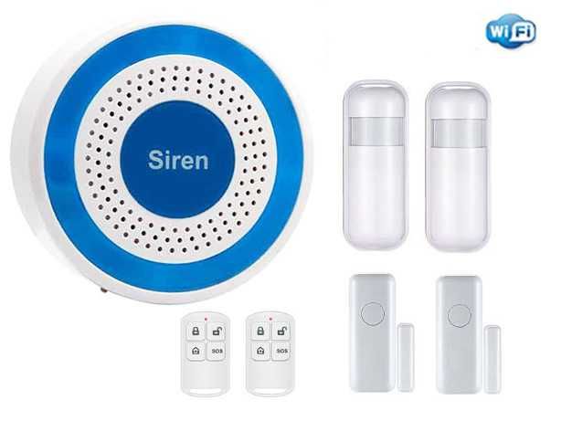 Alarme Casa/Loja sem Fios WiFi + 4 Sensores e 2 Comandos (NOVO)