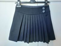 Plisowana granatowa spódnica Zara wełna rozm.  118cm back to school