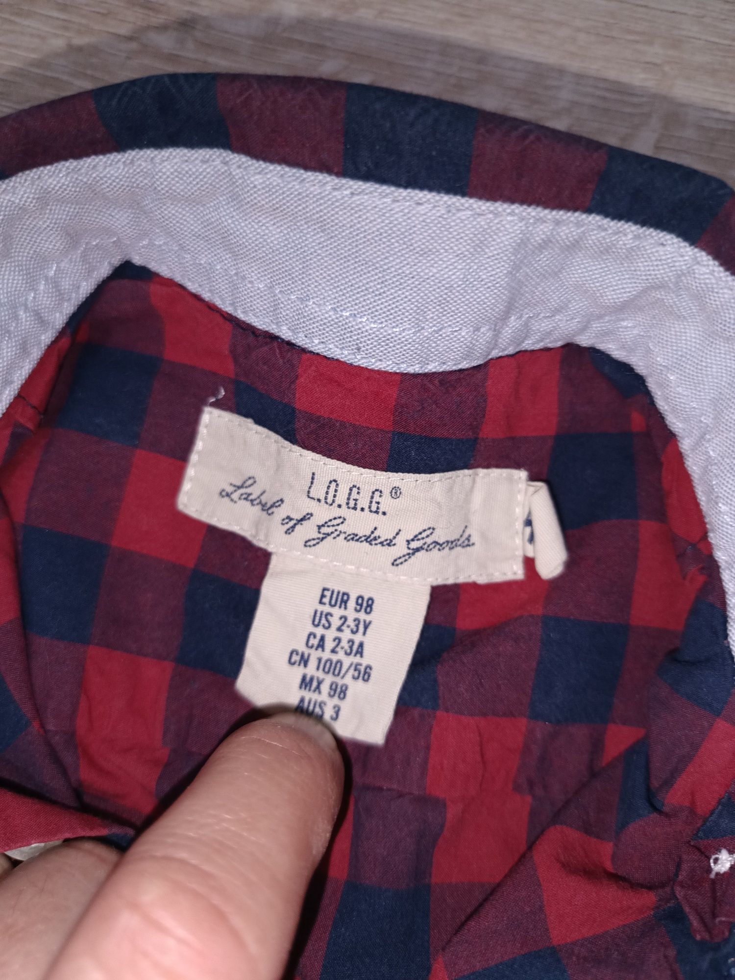 Koszula w kratkę, koszula świąteczna H&M r 98