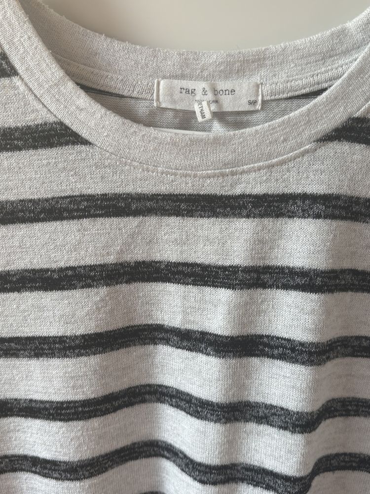 koszulka rag & bone w paski z krótkim rękawem