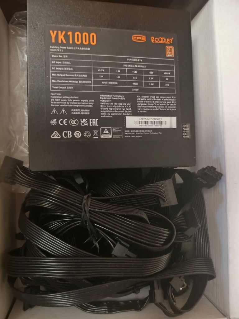 Блок питания PcCooler 1000W (YK1000)
Блок питания PcCooler 1000W (YK10