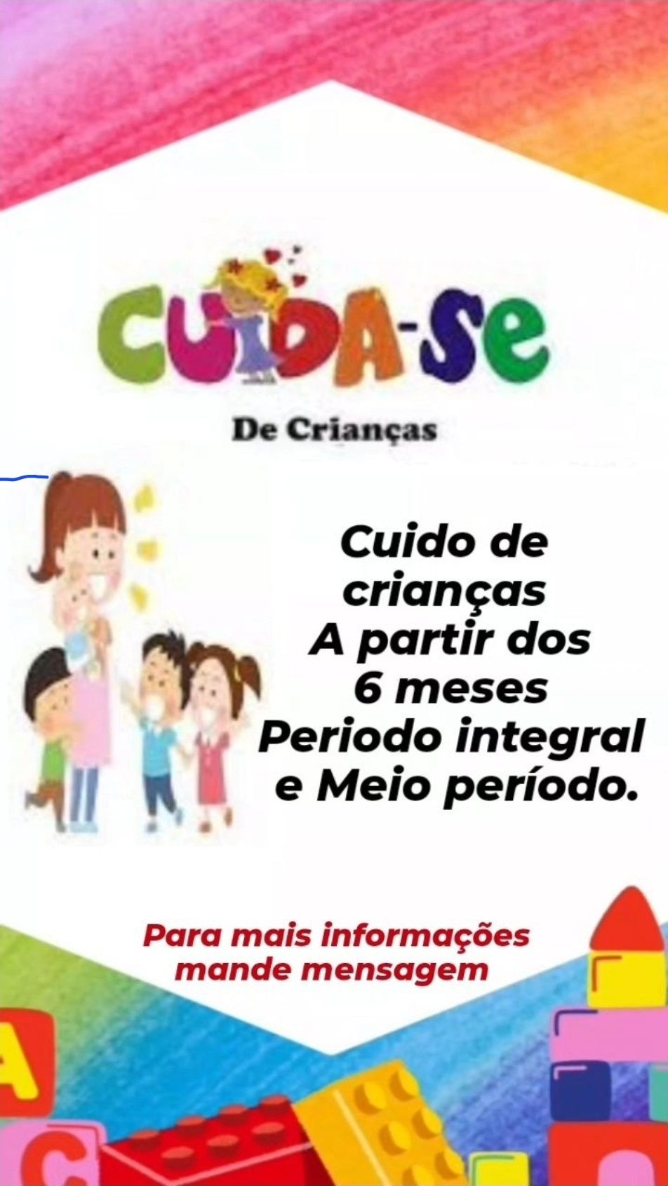 Tomo conta de criancas com muita responsabilidade e amor