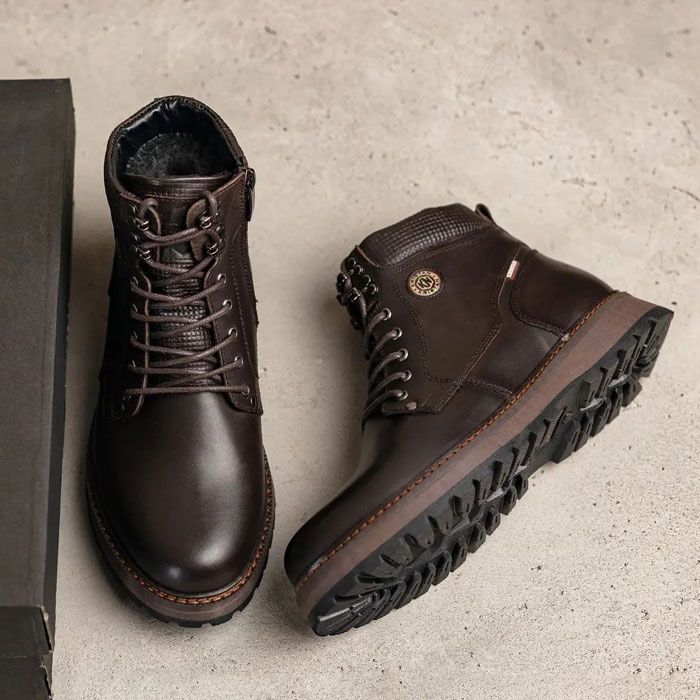 Чоловічі зимові черевики KRISTAN Шкіряне взуття