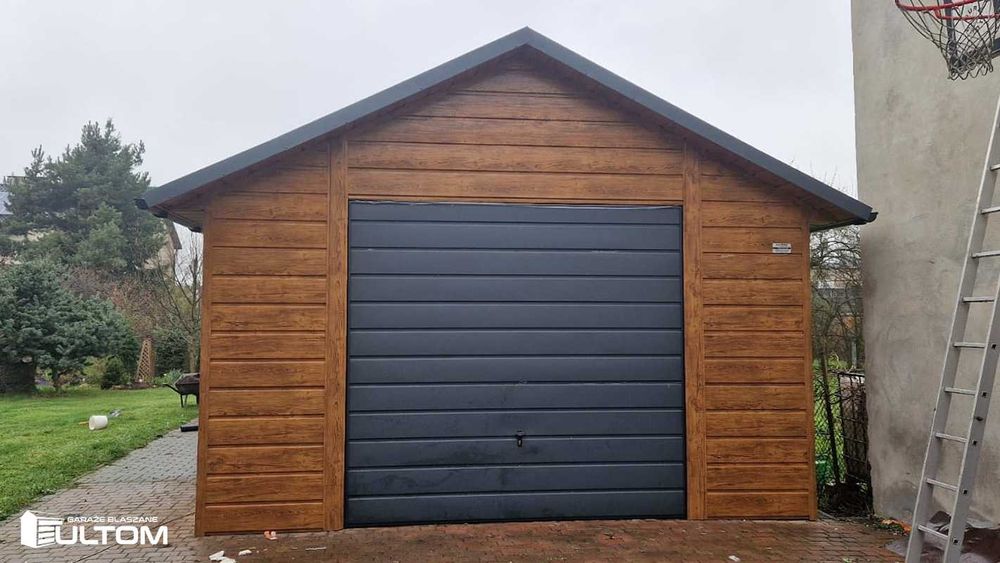 Garaż blaszany blaszak domek  drewnopodobny premium 5x7