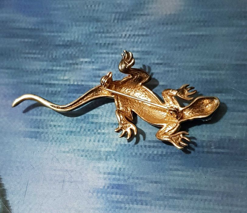 Брошь ящерица саламандра