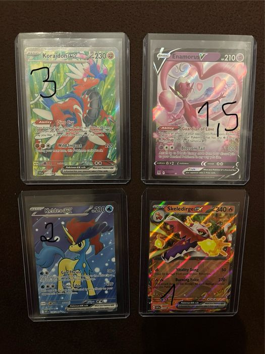 Cartas pokemon EX, V