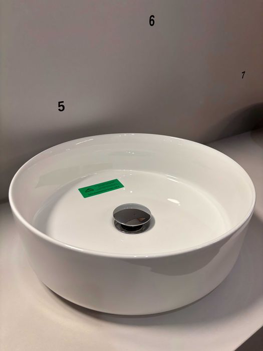 Umywalka nablatowa okrągła Ovia 36 cm CEAC.2501.WH