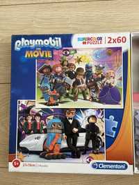 Playmobil Film puzzle 2x60 elementów Clementoni 5+