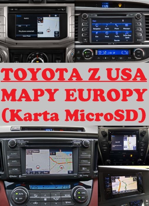 Karta microSD Mapy Europy 2023/2024 Toyota USA Kanada Polski Lektor