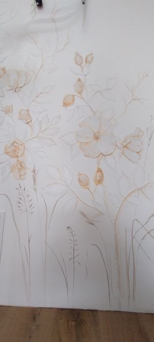 Барельєф Ботанічний барел'єф Ліпнина на стінах Розпис стін