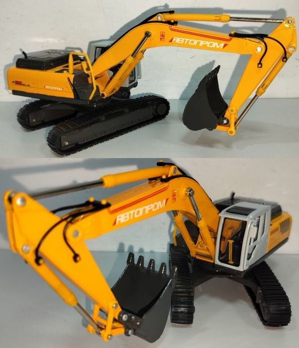 Экскаватор металлическая модель 1:50 21 см Автопром модель спецтехника