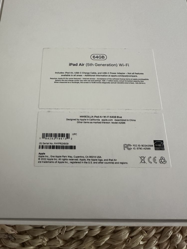 iPad Air 5 64gb Wifi Blue Śliczny