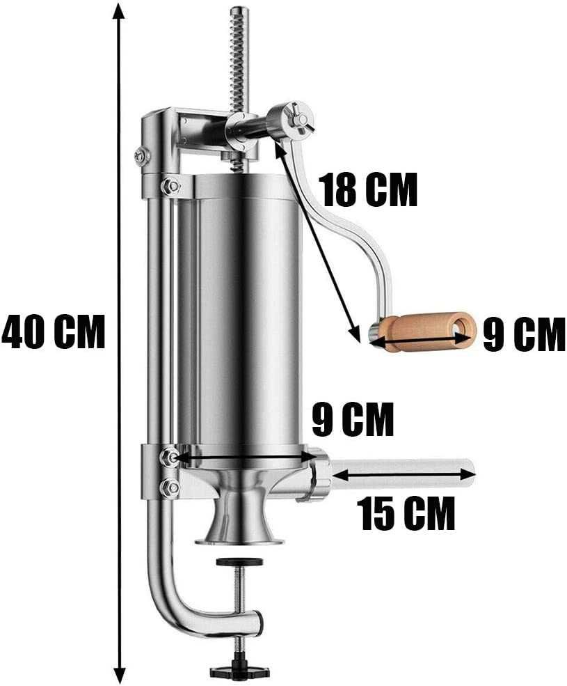 Máquina para encher salsichas manual,  capacidade 2,5 LB