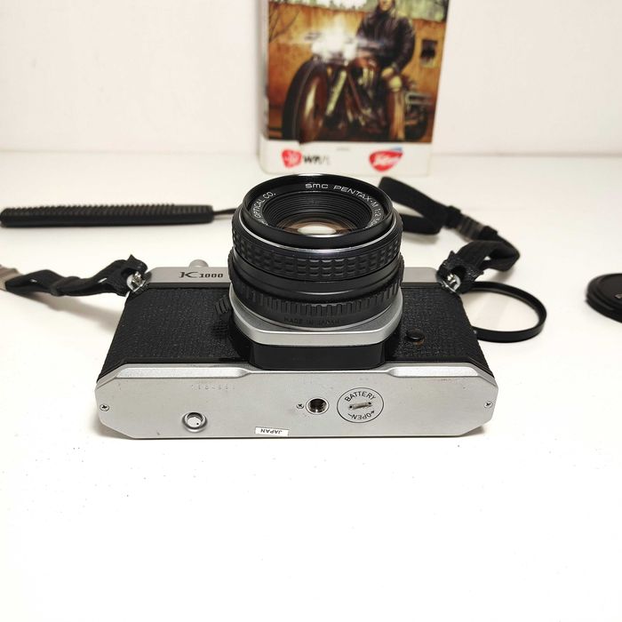 Następca Spotmatic -a Pentax Asahi K1000 z lens SMC Pentax -M 50mm 1:2