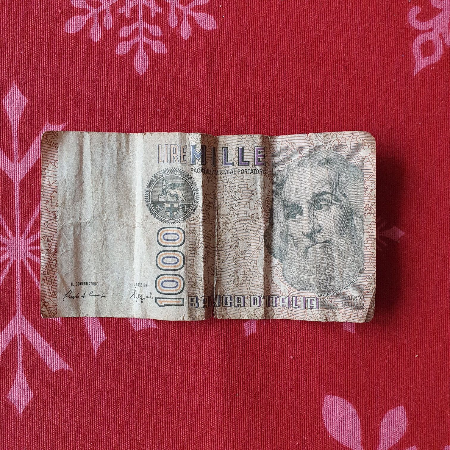Banknot 1000 lirow Włoskich