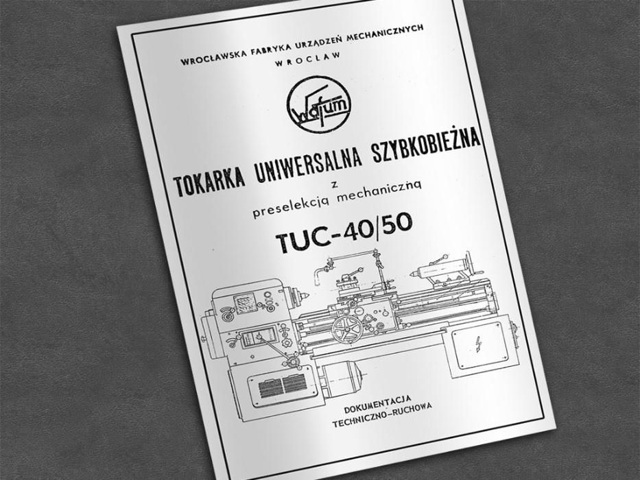 Tokarka TUC 40 / 50 - DTR
