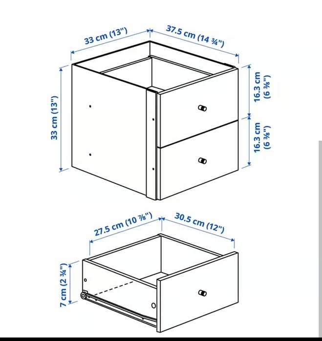 Acessório/Gavetas  vermelhas para estante Kallax