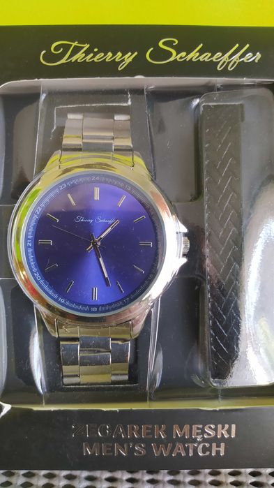 NOWY elegancki zegarek męski THIERRY SCHAEFFER z bransoletką