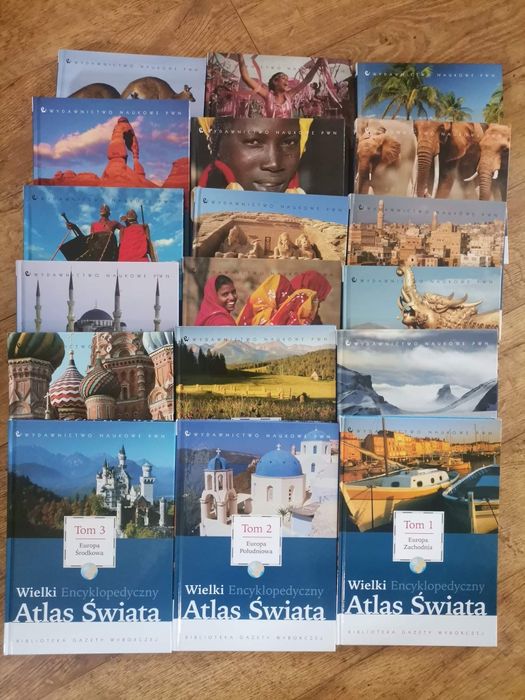 Wielki Encyklopedyczny Atlas Świata ideał 18 tomów