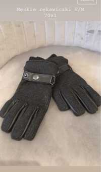 Rękawiczki rękawice męskie czarne szare
