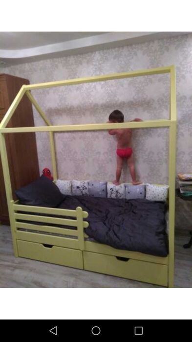 Кроватка ДОМИК дом, чердак ліжко будинок детская кровать