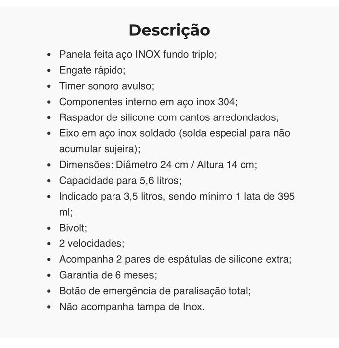 Panela mexedora da marca a brigadeirinha nunca usada nova na caixa!