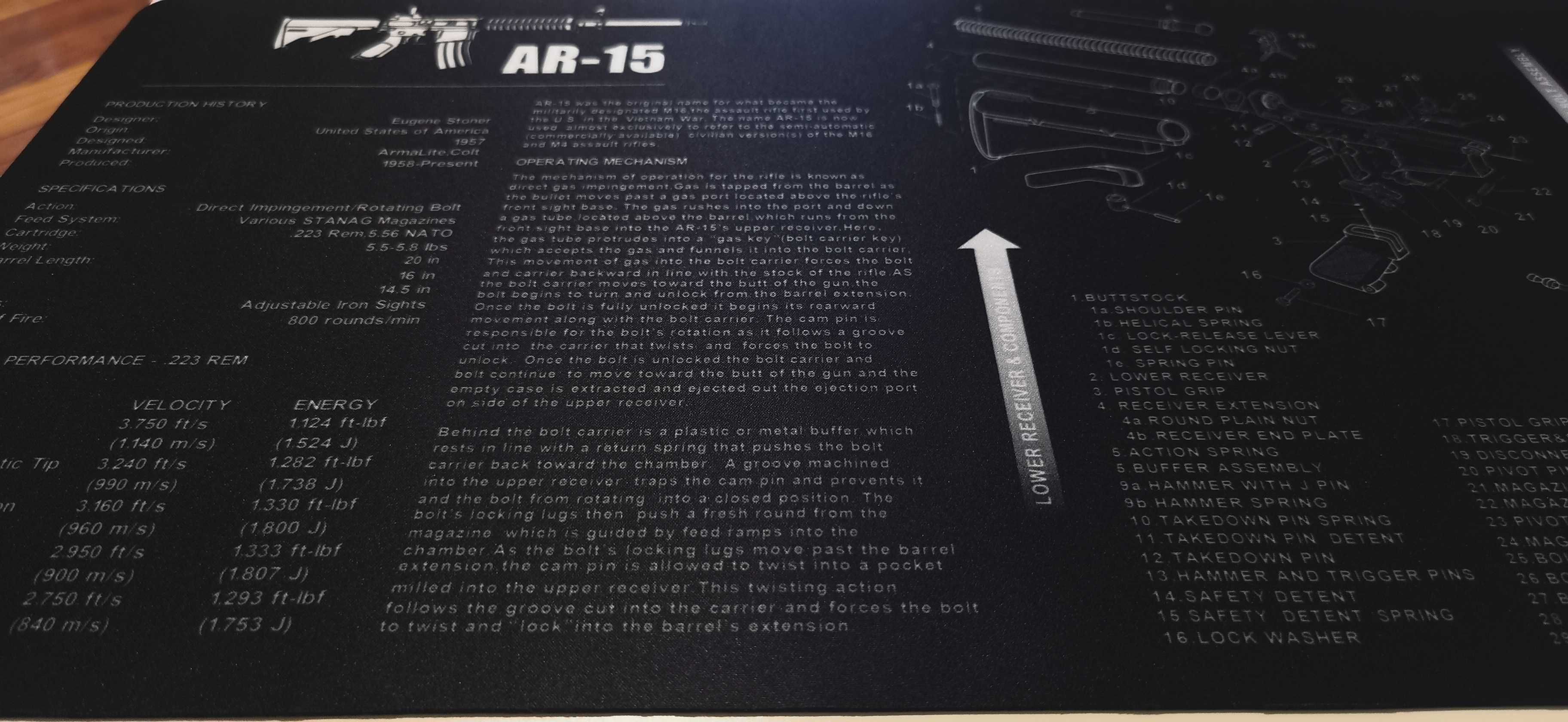 Mata do czyszczenia broni długiej AR 15 TANIO profesjonalna podkładka