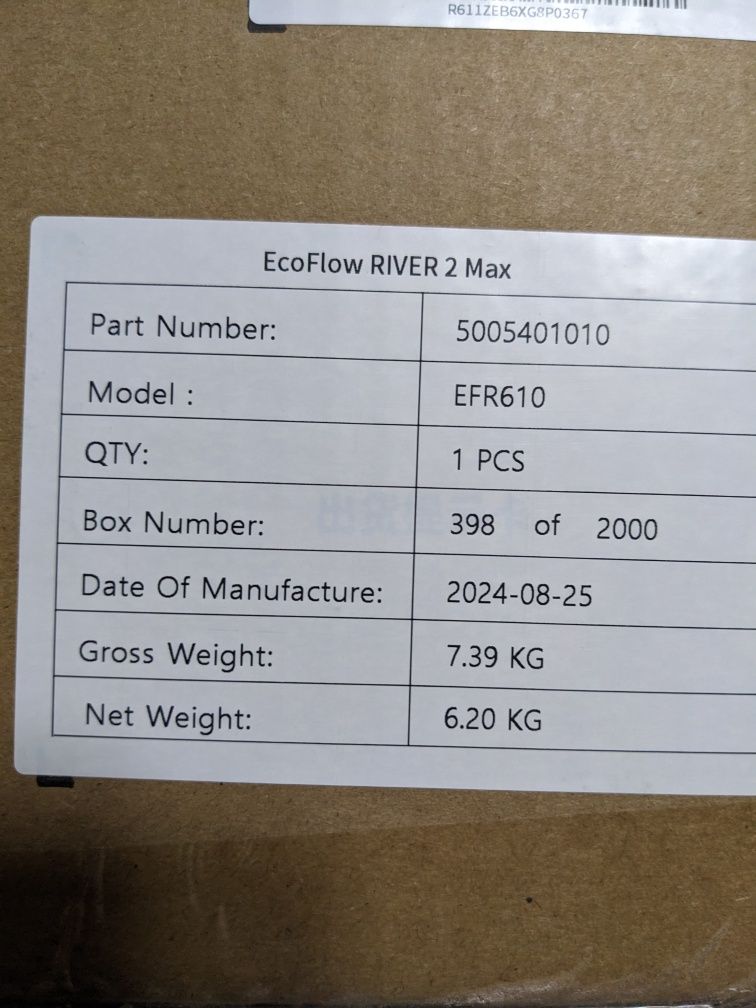 Ecoflow river 2 Max 512 Wh, 500w ( 1000 w пик)