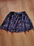 Granatowa spódniczka w paisley boho ze sznurkiem