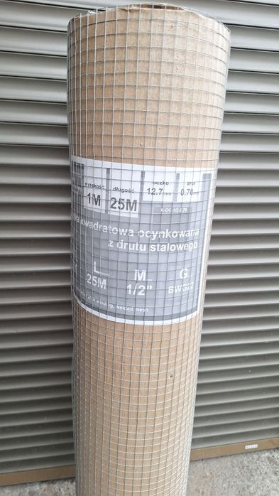 Siatka hodowlana ocynk. Super cena ! Oczko 9.5x9.5x07  rolka 25mb