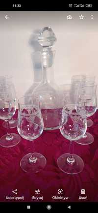 Karafka i 6 kieliszków szlifowanych Zwiesel Glas