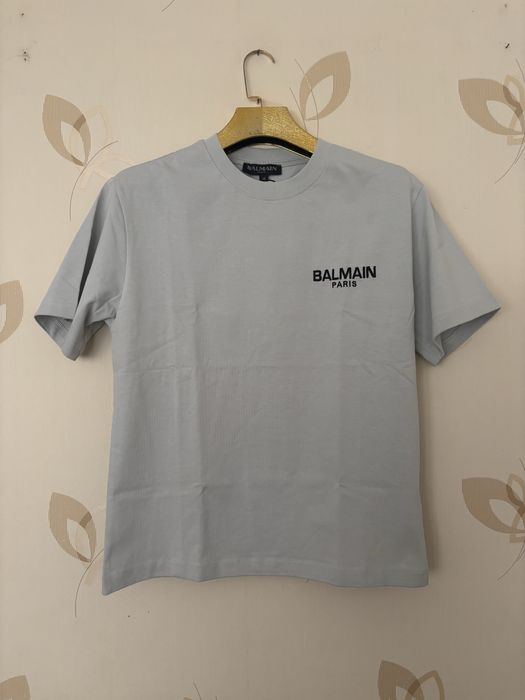 T-shirt balmain rozmiar xs model oversize gruba bawelna 400g mietowy