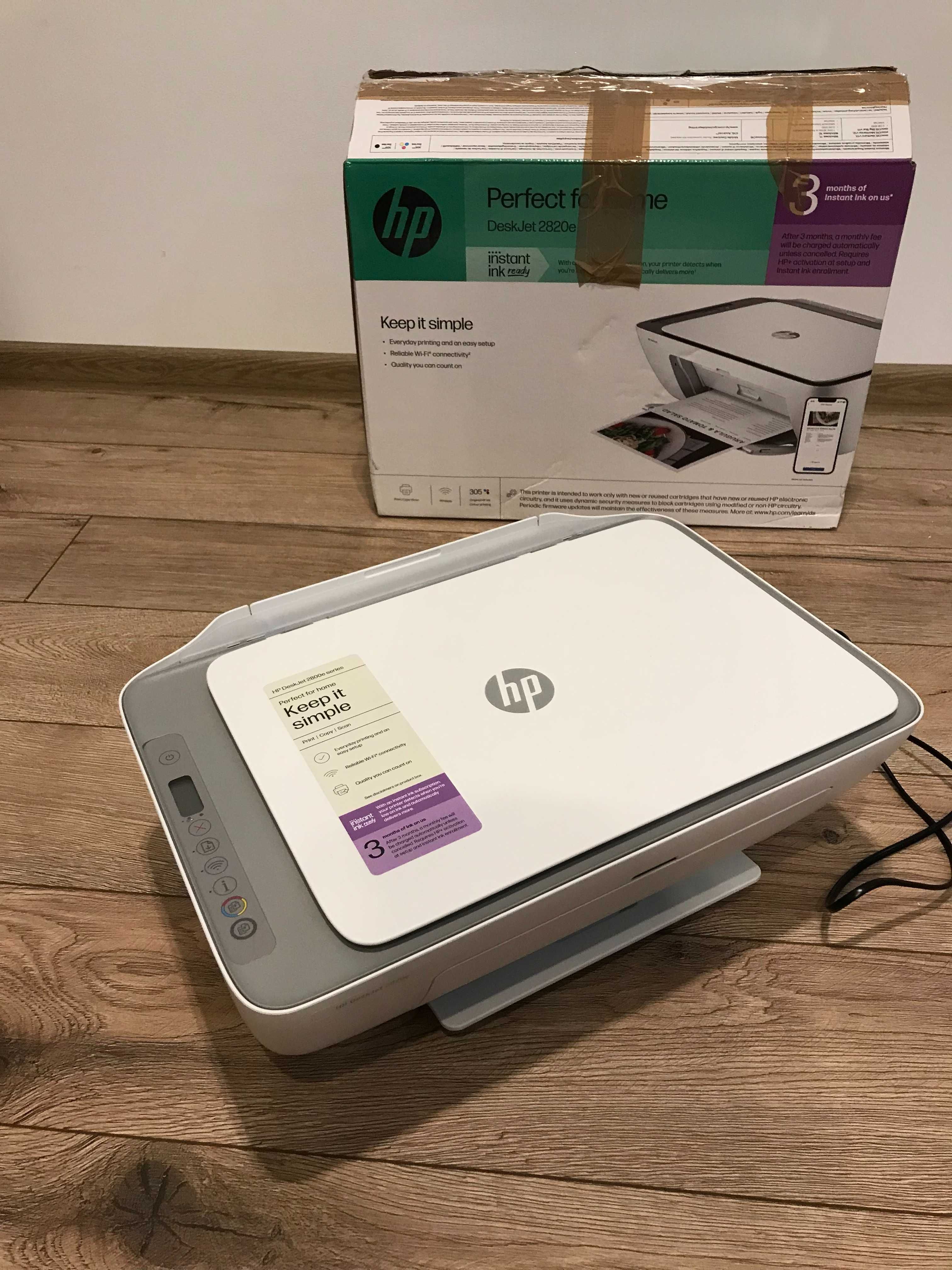Urządzenie wielofunkcyjne HP DeskJet 2820e, Wi-Fi, Instant Ink