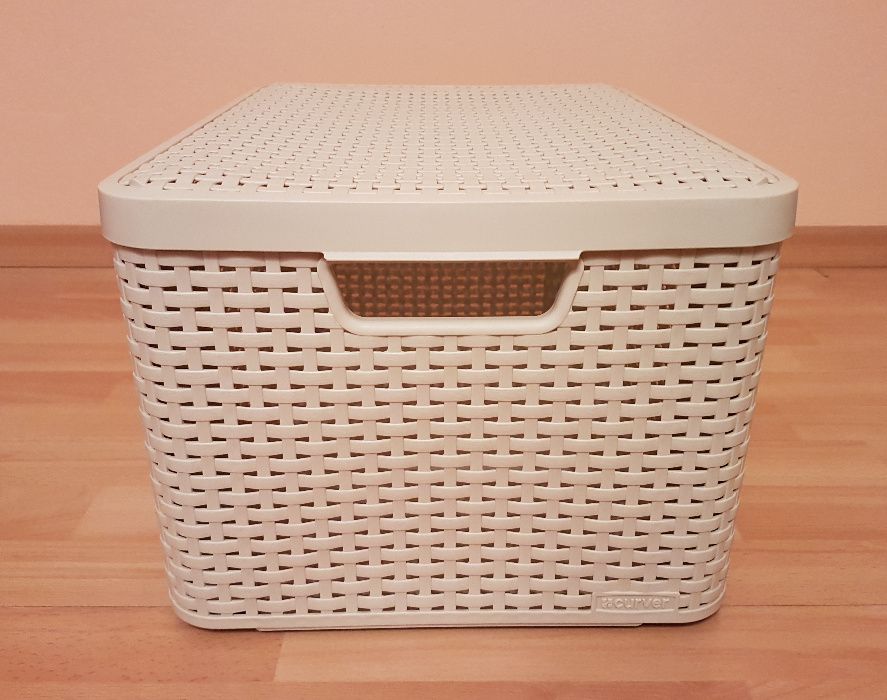 CURVER koszyk RATTAN STYLE L duży pojemnik z pokrywą