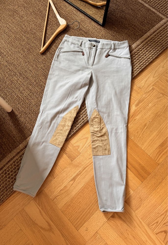 Bryczesy spodnie damskie z bawełny dopasowane Ralph Lauren M/38