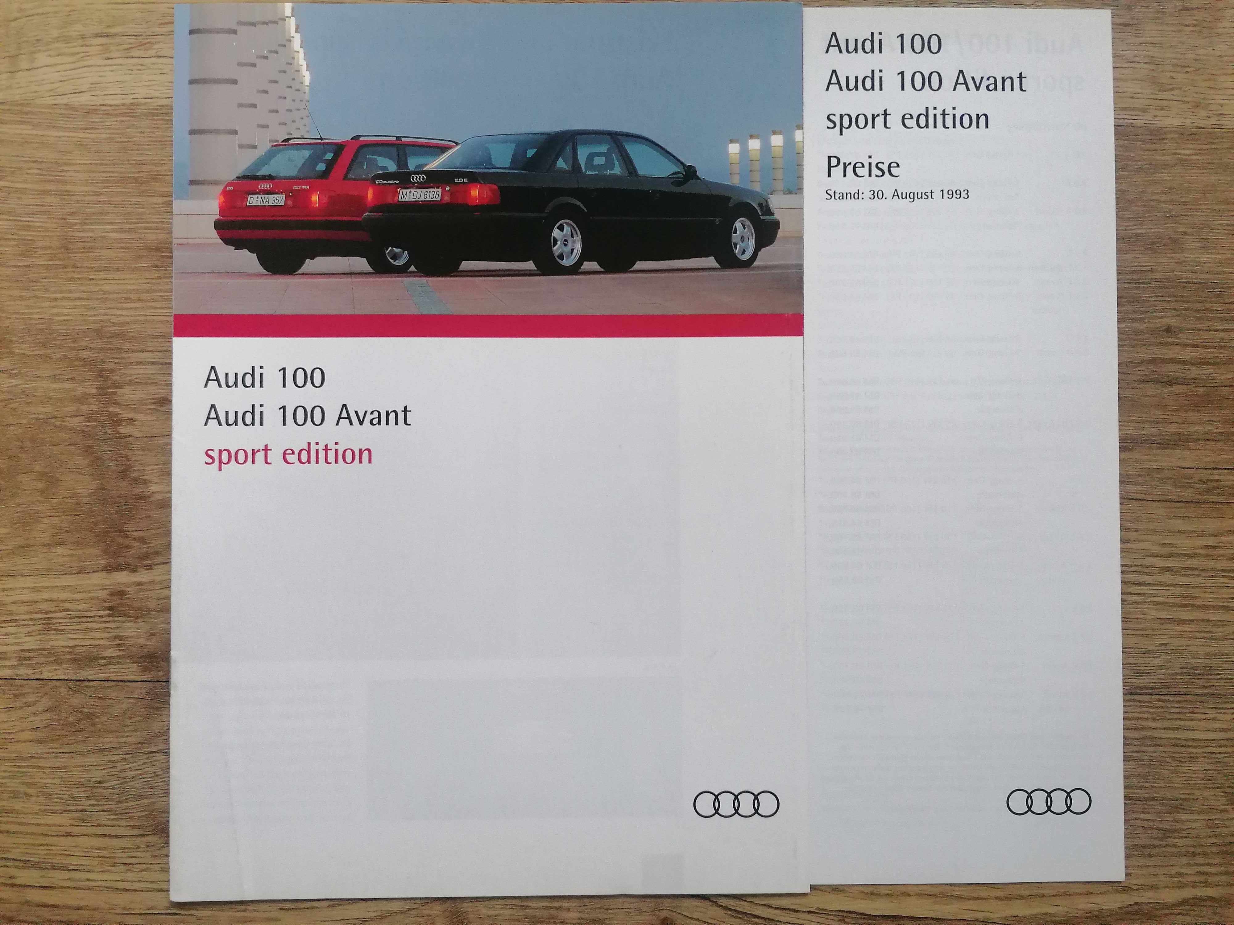 Prospekt Audi 100 Sport Edition